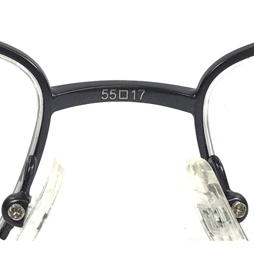 Marchon NYC Eyeglasses Frames PINE STREET 434 Blue Rectangle Half Rim 55-17-145
